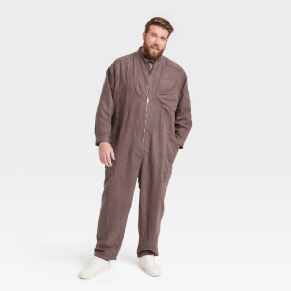 Houston White Adult Flight Jumpsuit - Brown.  Size M. New with minor flaws.
